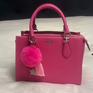 Michael Kors Fuchsia Satchel with Charm